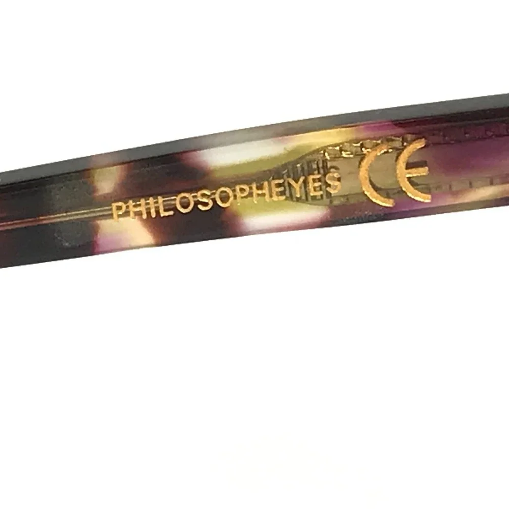 Philosopheyes Eyeglasses Frames PHP-966 0117 Brown Purple Tortoise 49-21-140